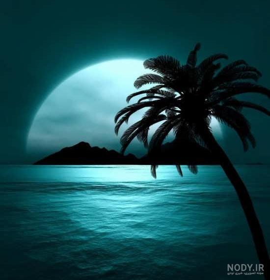 عکس دریا در شب برای پروفایل