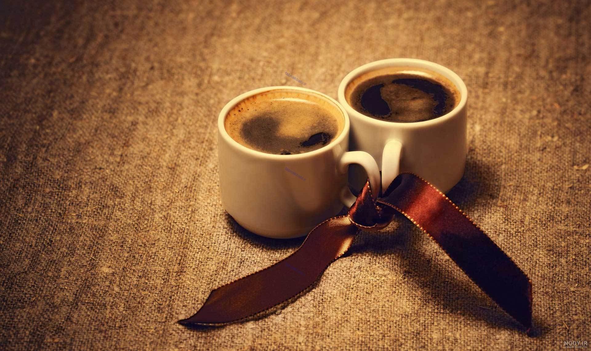 عکس فنجان قهوه در زمستان