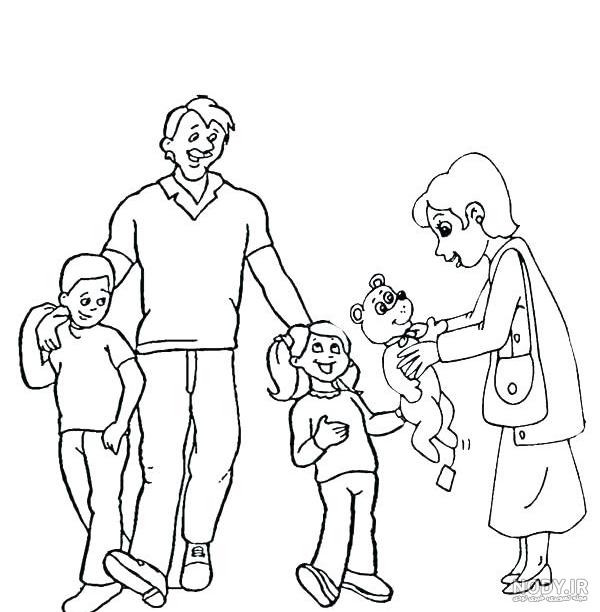 عکس نقاشی خانواده سه نفره