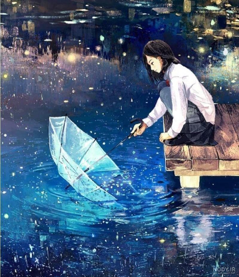 عکس پروفایل سبز آبی