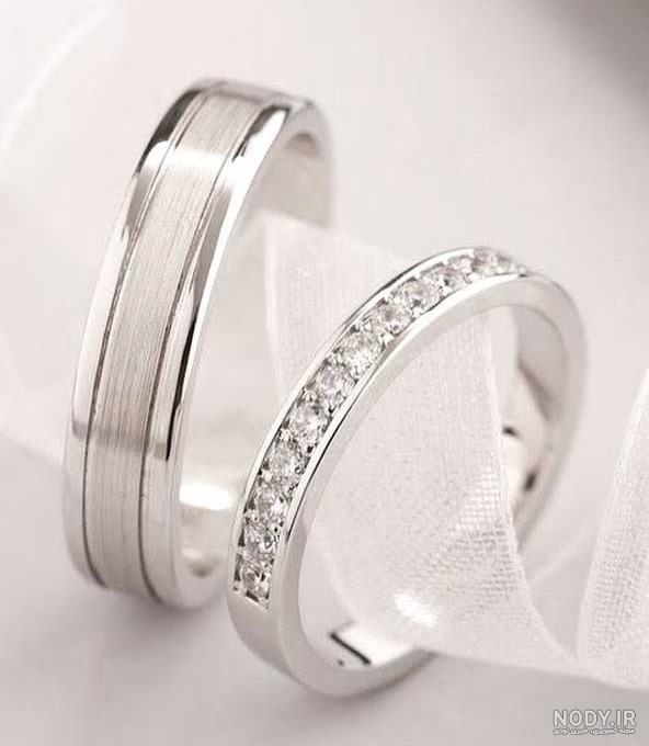 عکس حلقه ازدواج ست سفید عکس حلقه ازدواج ست سفید