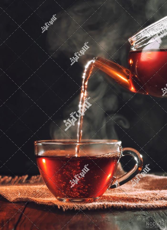عکس فنجان چای در خانه