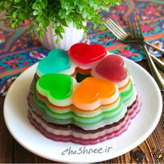 اموزش تصویری ژله چند رنگ اموزش تصویری ژله چند رنگ