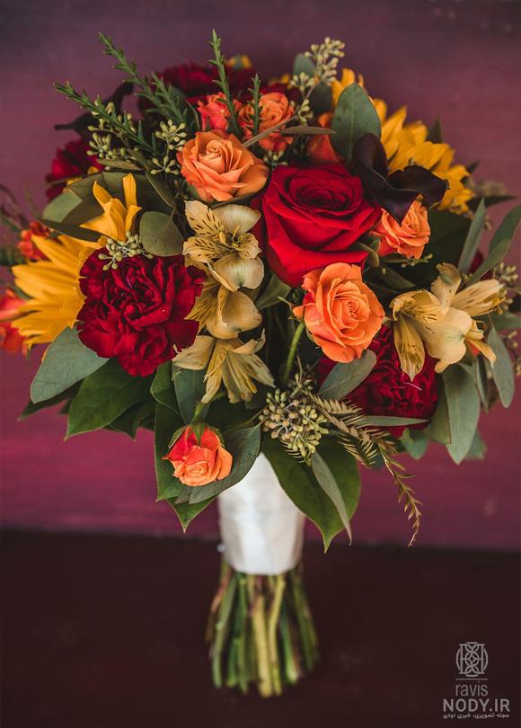دسته گل پاییزی برای عروس