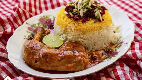 عکس زرشک پلو با مرغ خانگی