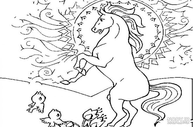 نقاشی اسب امام حسین علیه السلام