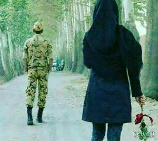 عکس جدایی سرباز از عشقش