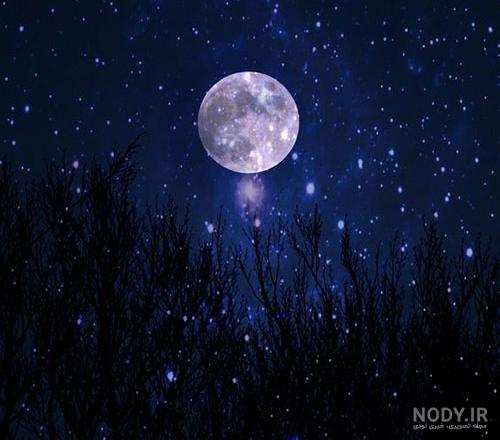 عکس ماه و ستاره در شب برای پروفایل