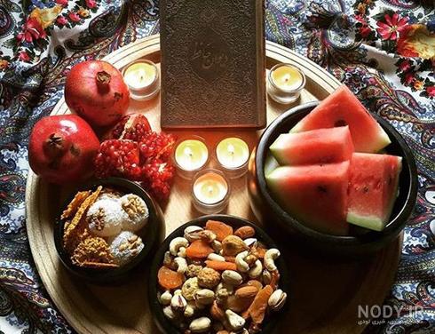 عکس نقاشی شب یلدا ساده