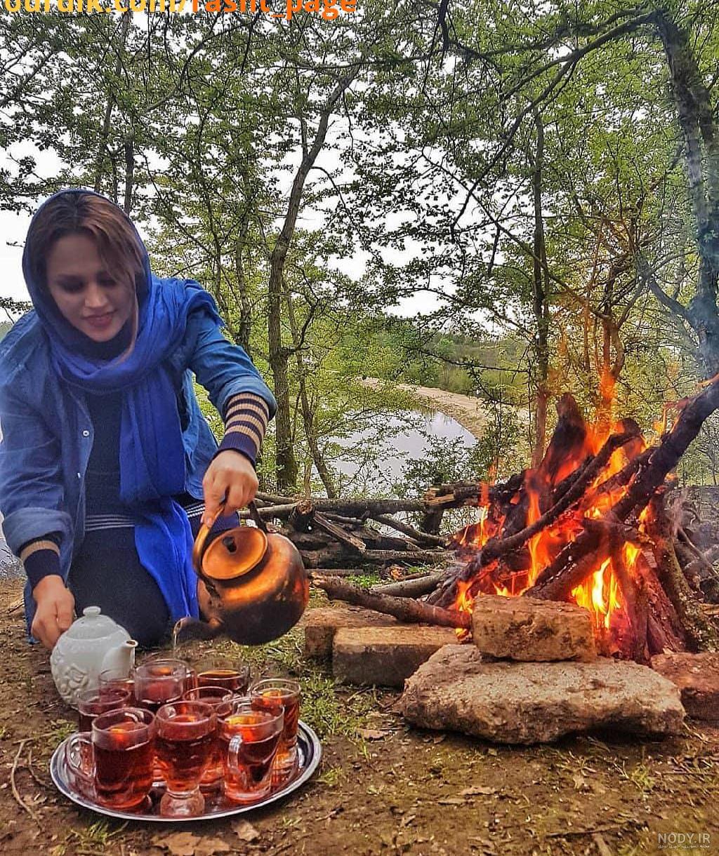 عکس خفن عکس چای آتیشی در شب