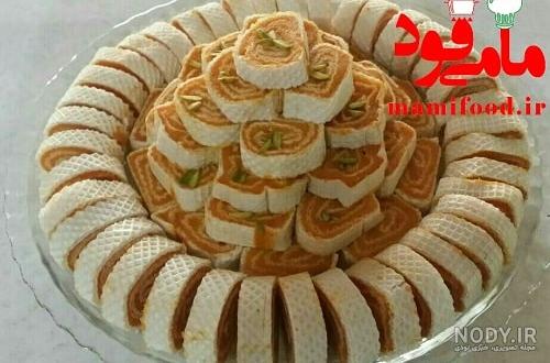 آموزش تزیین حلوا با شابلون