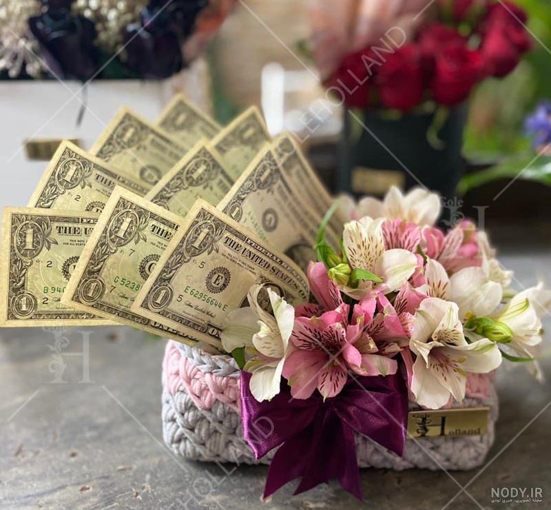 دسته گل با پول برای نوزاد دسته گل با پول برای نوزاد