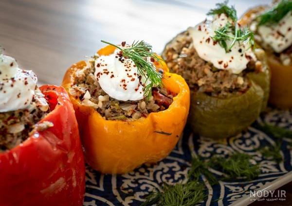 طرز تهیه دلمه فلفل دلمه ای با رب انار طرز تهیه دلمه فلفل دلمه ای با رب انار