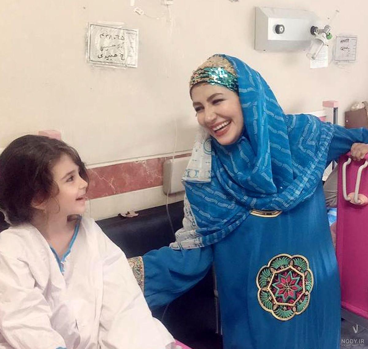 عکس بچه و همسر خاله شادونه