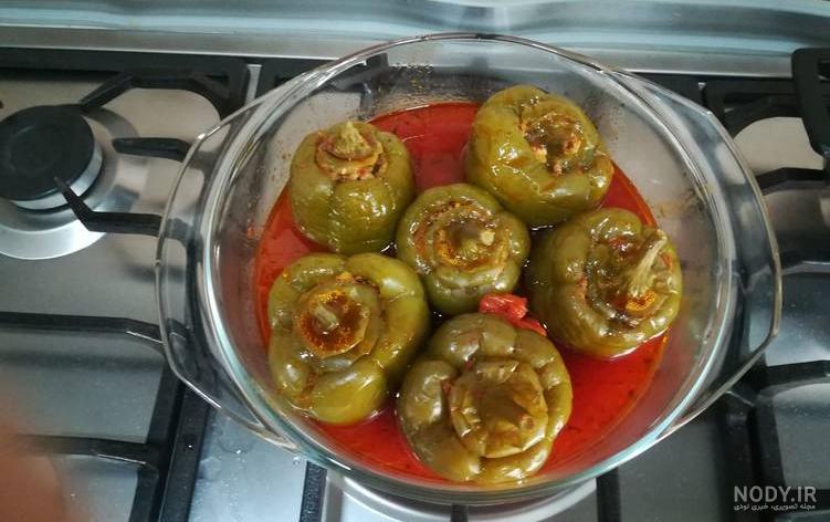 عکس غذا فلفل دلمه
