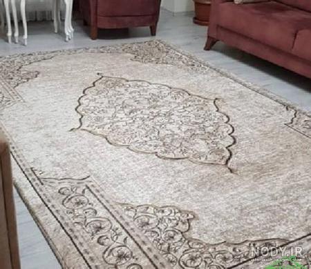 عکس فرش طوسی سفید