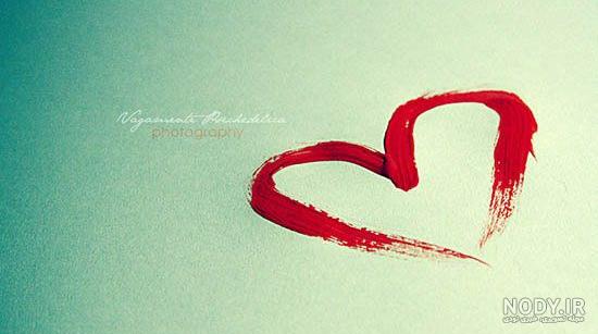 عکس قلب نقاشی قرمز