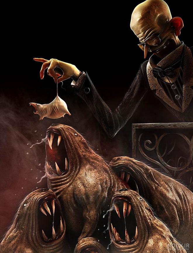 تصویر زمینه ترسناک سه بعدی