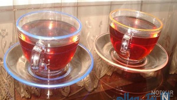 عکس فنجان چای در طبیعت