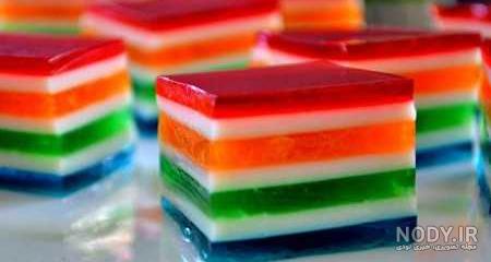ژله بستنی چند رنگ ژله بستنی چند رنگ