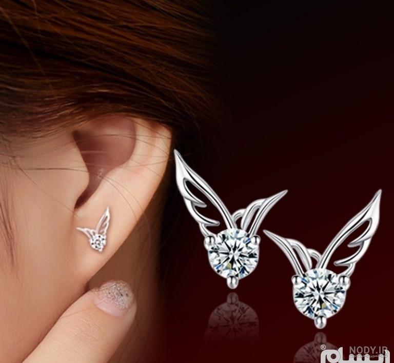 گوشواره طلا حلقه ای آویزدار گوشواره طلا حلقه ای آویزدار