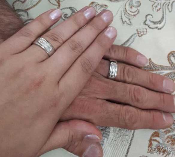 عکس دست عروس و داماد با حلقه