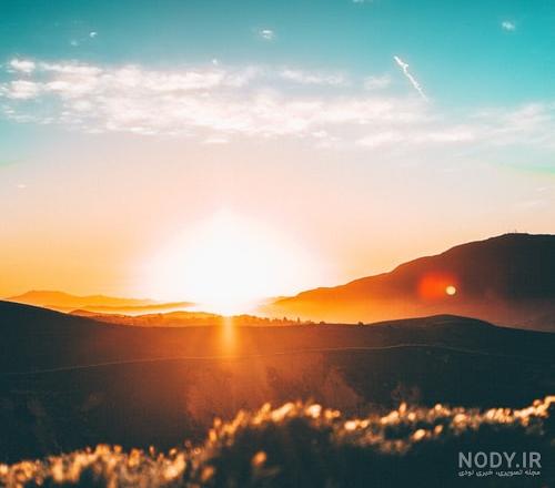 عکس طلوع خورشید طبیعی