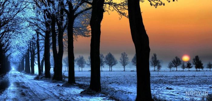 عکس طلوع خورشید طبیعی