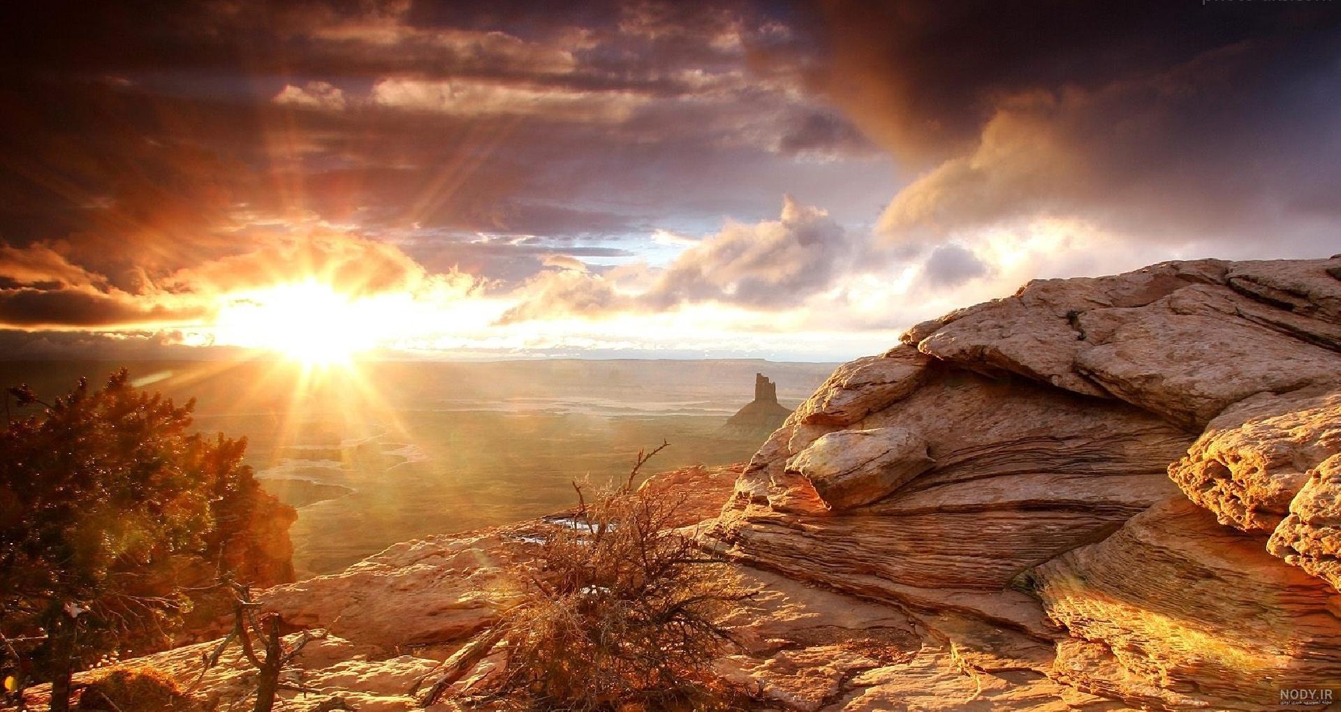 عکس طلوع خورشید طبیعی