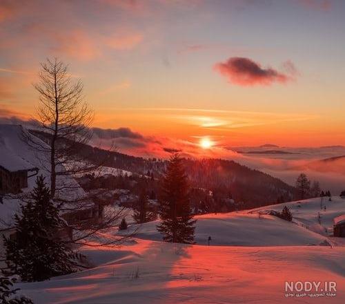 عکس خفن عکس طلوع زمستانی