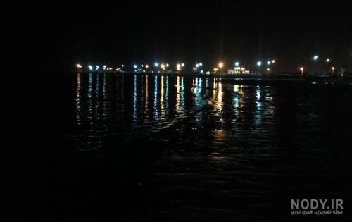 عکس دریا شمال شب