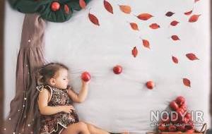 ایده عکس نوزاد دختر در منزل