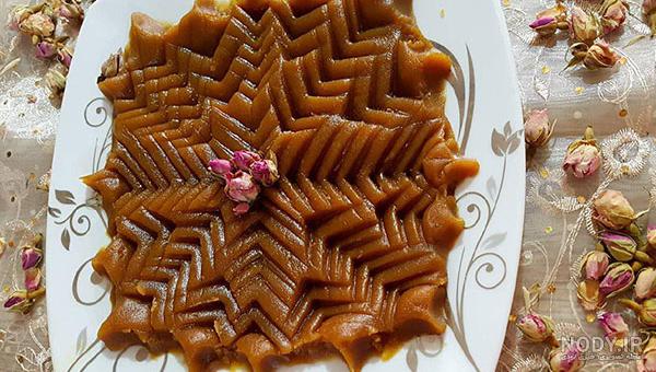 آموزش تزیین حلوا با چاقو و قاشق