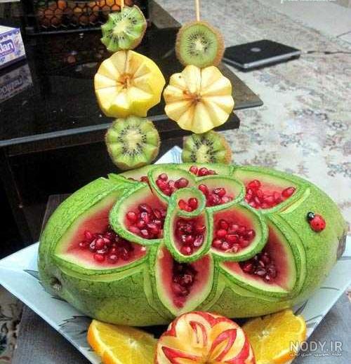 تزیین هندوانه شب یلدا برای عروس
