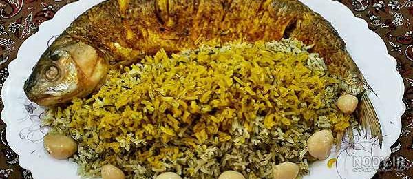 طرز تهیه سبزی پلو با ماهی دونفره
