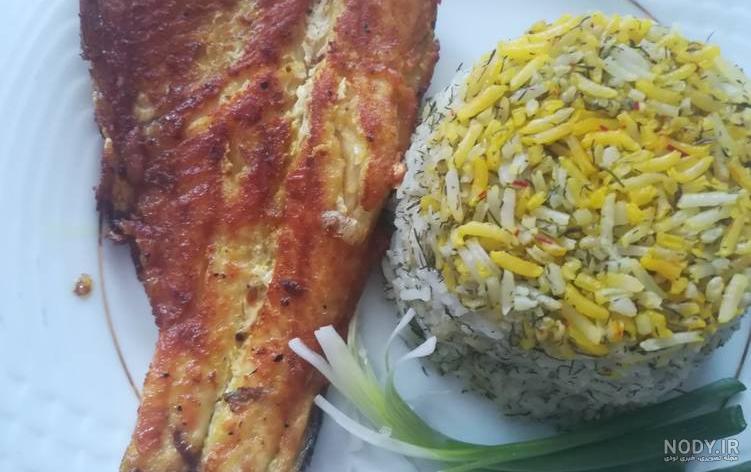 طرز تهیه سبزی پلو با ماهی دونفره