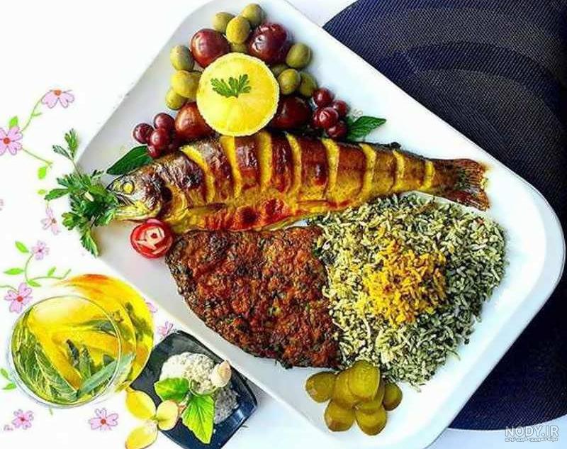 طرز تهیه سبزی پلو با ماهی شکم پر