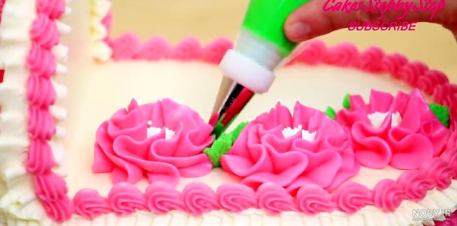 آموزش تزیین کیک تولد دخترانه