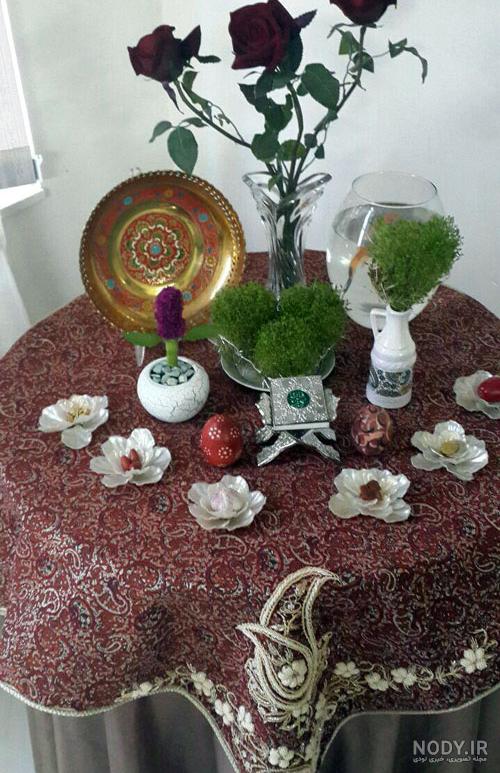 عکس سفره هفت سین خانگی ساده عکس سفره هفت سین خانگی ساده