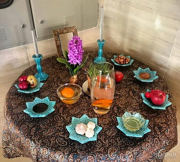 عکس سفره هفت سین ساده عکس سفره هفت سین ساده