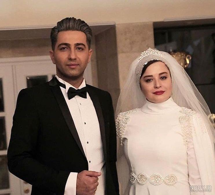 عکس سارا و نیکا با لباس عروس