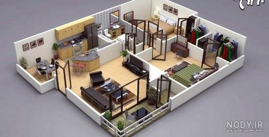 نقشه خانه چهار خوابه 200 متری دوبلکس
