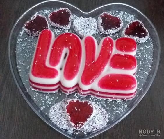 ژله ولنتاین ساده ژله ولنتاین ساده