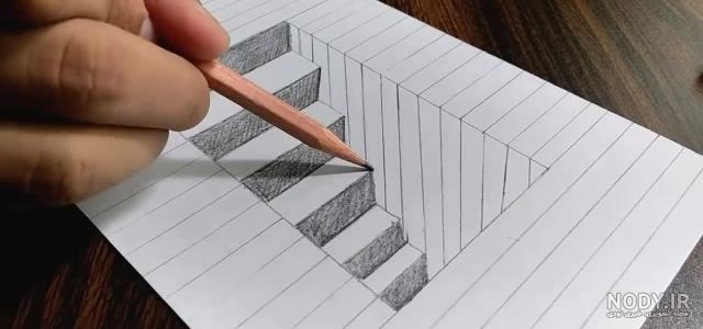 عکس سه بعدی ساده روی کاغذ عکس سه بعدی ساده روی کاغذ