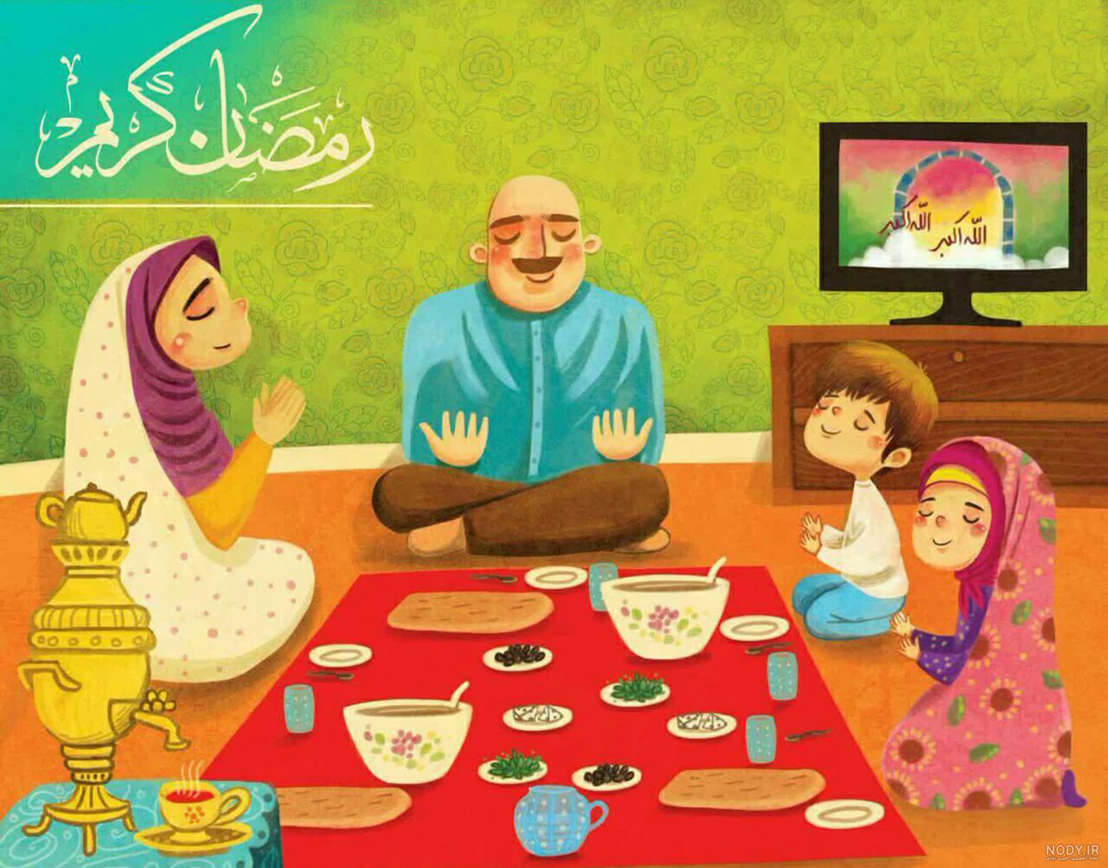 نقاشی ماه رمضان افطاری نقاشی ماه رمضان افطاری