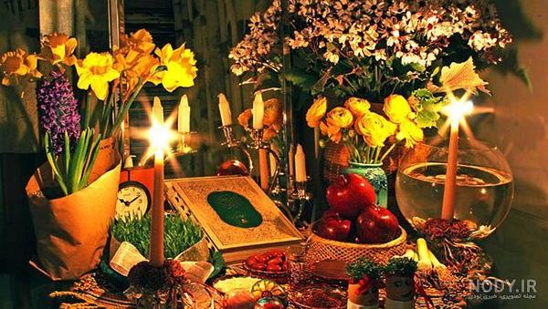 عکس سفره هفت سین لاکچری عکس سفره هفت سین لاکچری