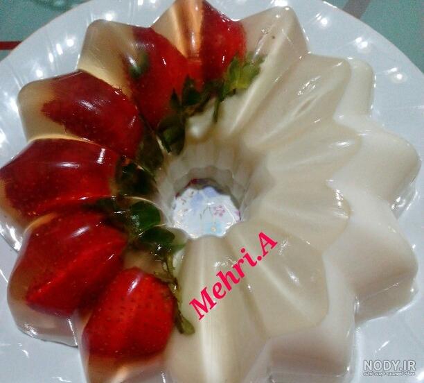 عکس ژله ویترینی توت فرنگی