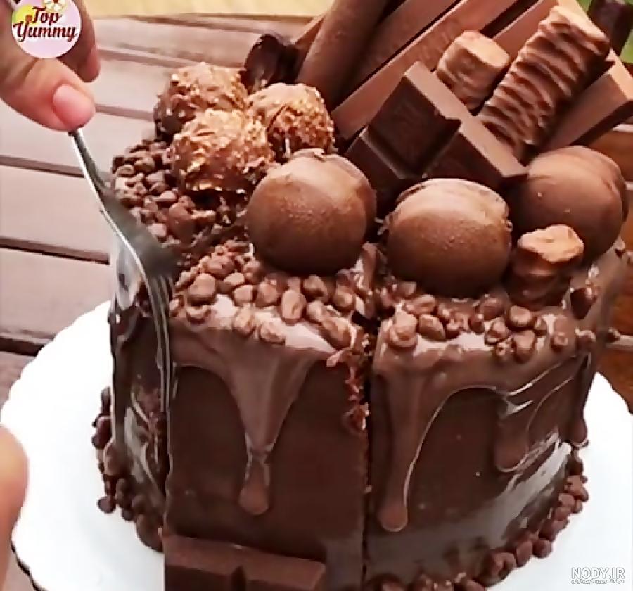 کیک تولد شکلاتی پسرانه