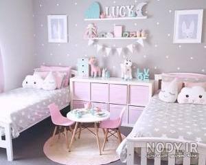 تزیین اتاق نوزاد دختر با کاغذ رنگی