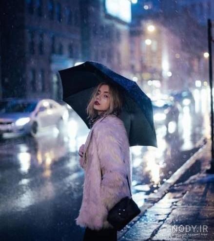 عکس چتر و باران
